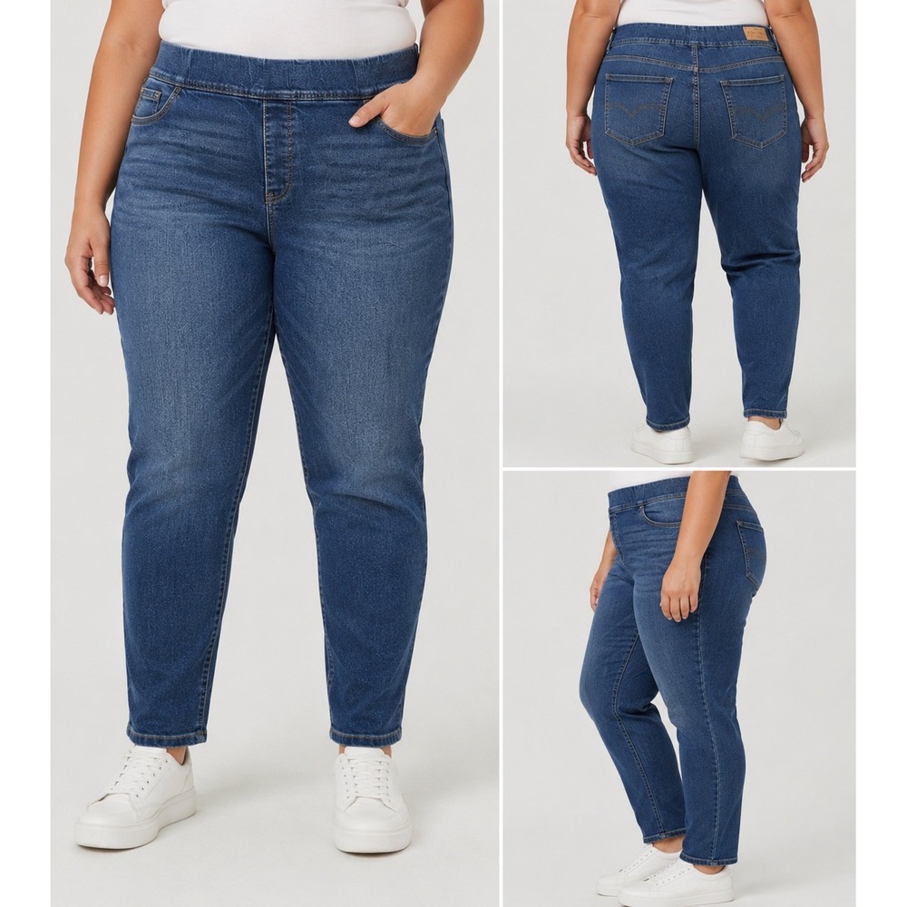 Signature by Levi Strauss Gold Label Totally Shaping Pull-On Skinny Jeans 24L